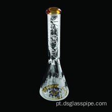 Novo design de 14 polegadas Skull Sandblasted Beaker Gasahah Glass Smoking Water Pipe